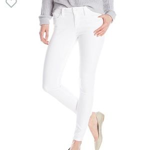 Joes white Annie mid rise skinny ankle jeans